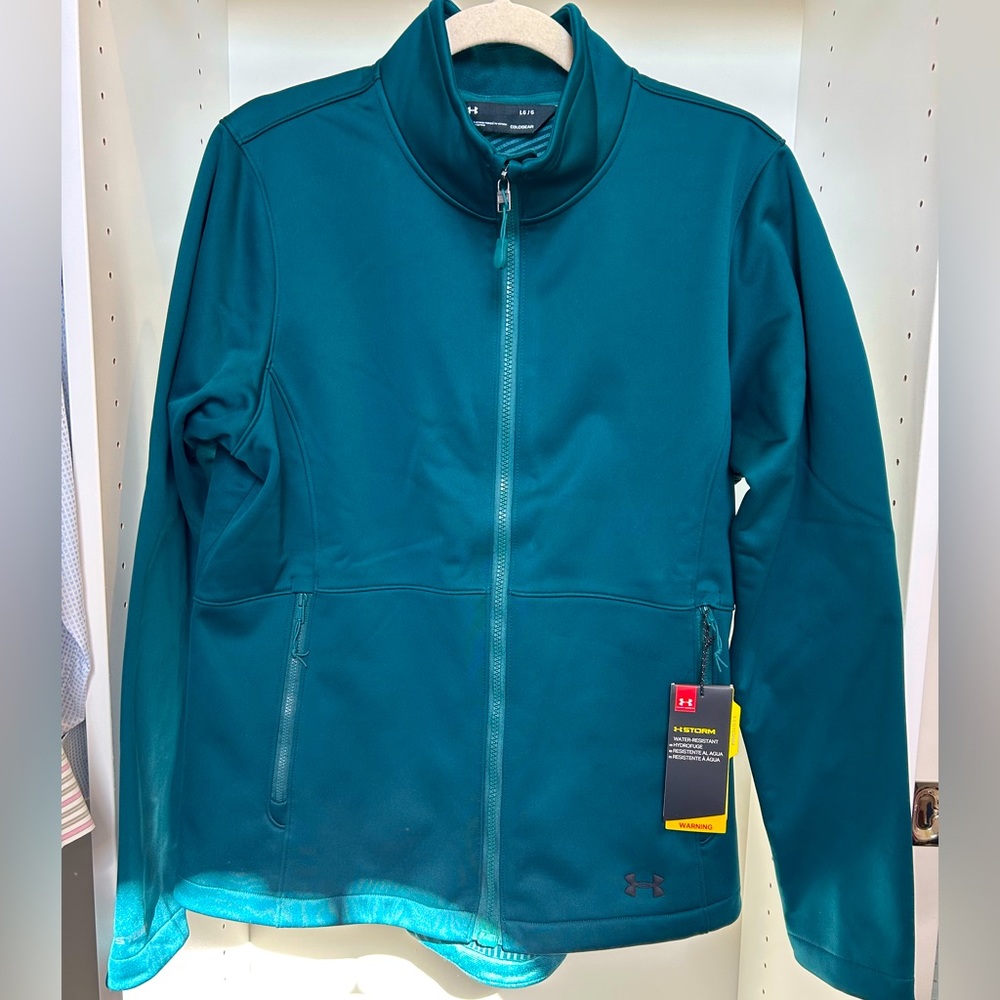 NWT Under Armour zip front jacket. Size large. Cold gear. Storm collection